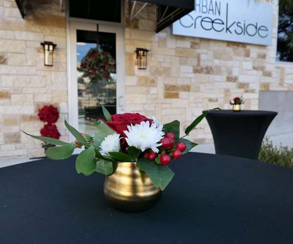 Urban Creekside event space in Downtown Round Rock